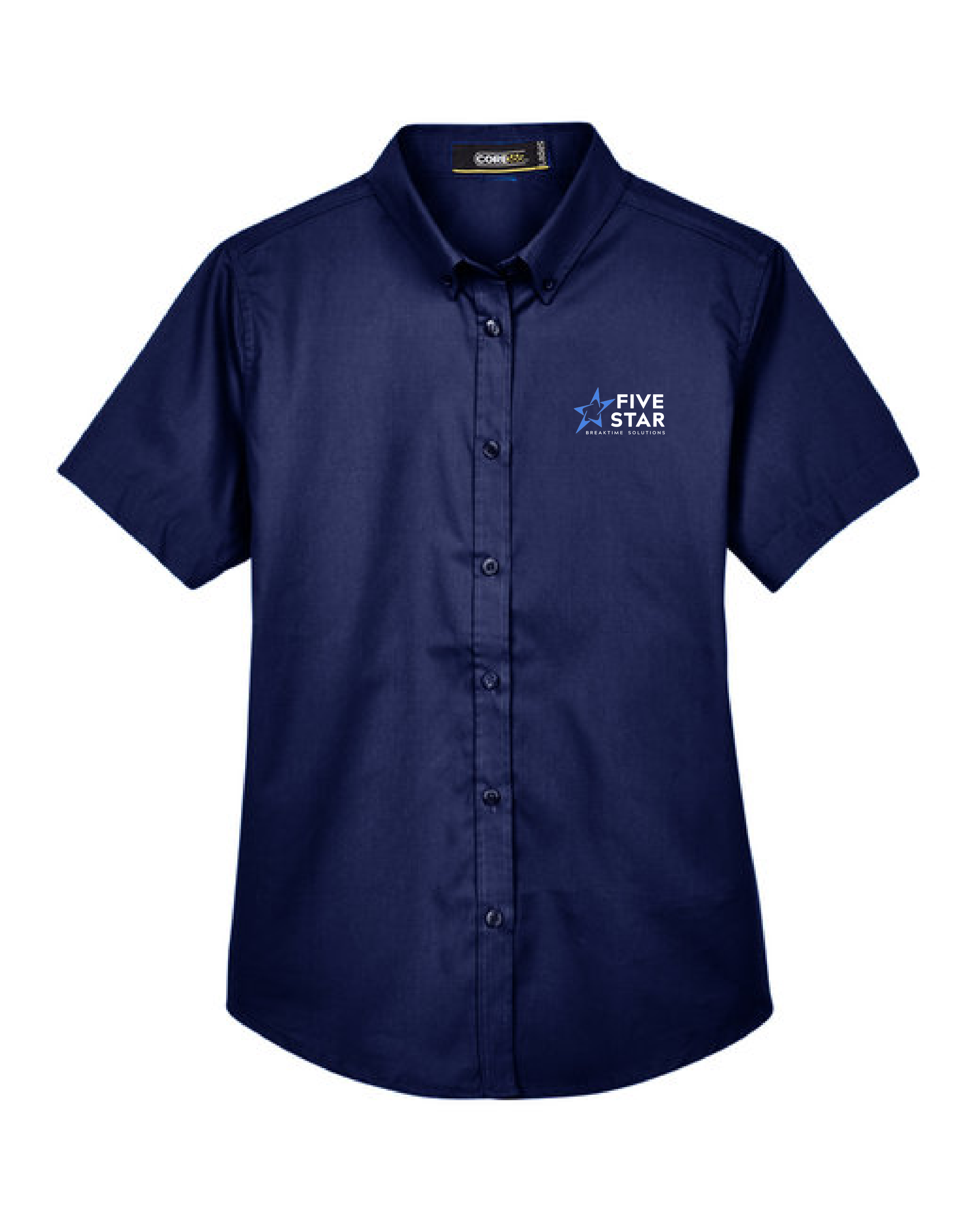 Women's Short Sleeve Twill Button-Up